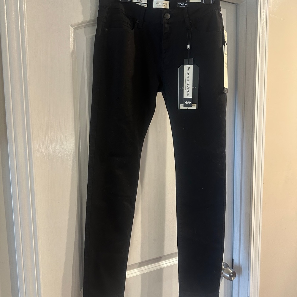 Scott James Men's black Skinny Jeans